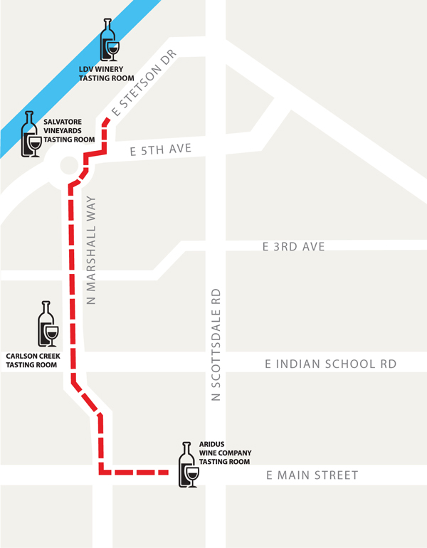 Wine Trail Map Scottsdale Wine Trail